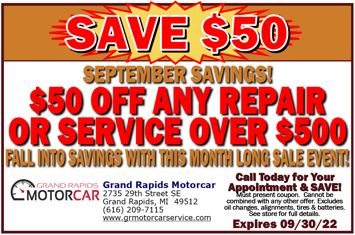 Grand Rapids Auto Repair Specials Grand Rapids Motorcar